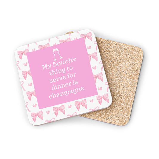 Champagne Cocktails Coasters - Fun Drinkware Accessories for Parties, Home Bars, Holiday Decor, Gift Ideas