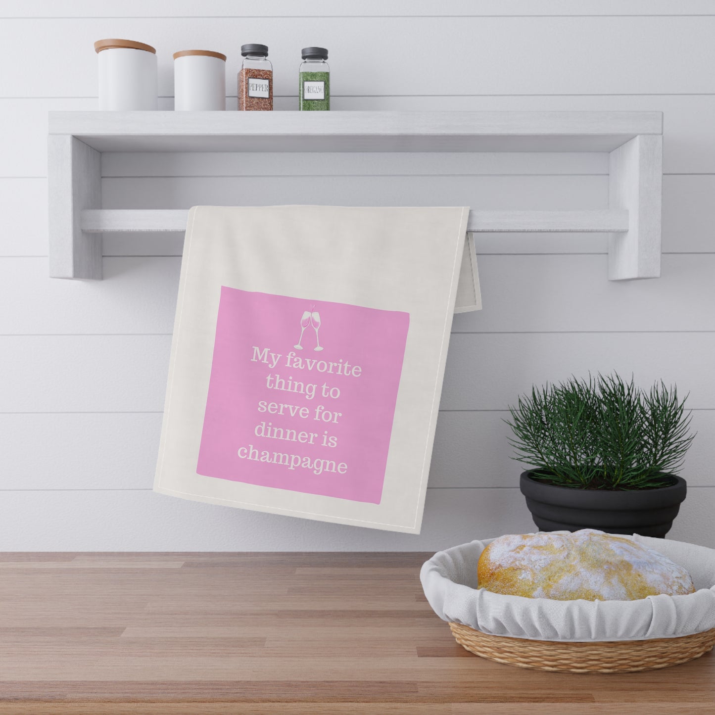 We Drink Champs Kitchen Tea Towel Funny Hostess Party Gift