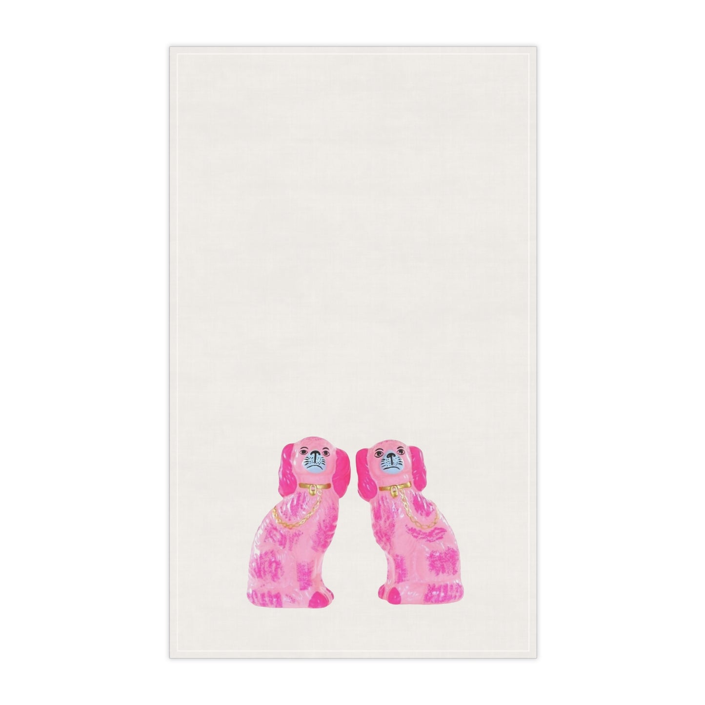 Pink Staffies Kitchen Tea Towel Funny Kitchen Towel Hostess Gift