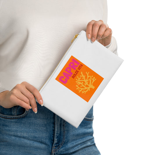 Capri Island Preppy Cosmetic Makeup Tote Hand Bag