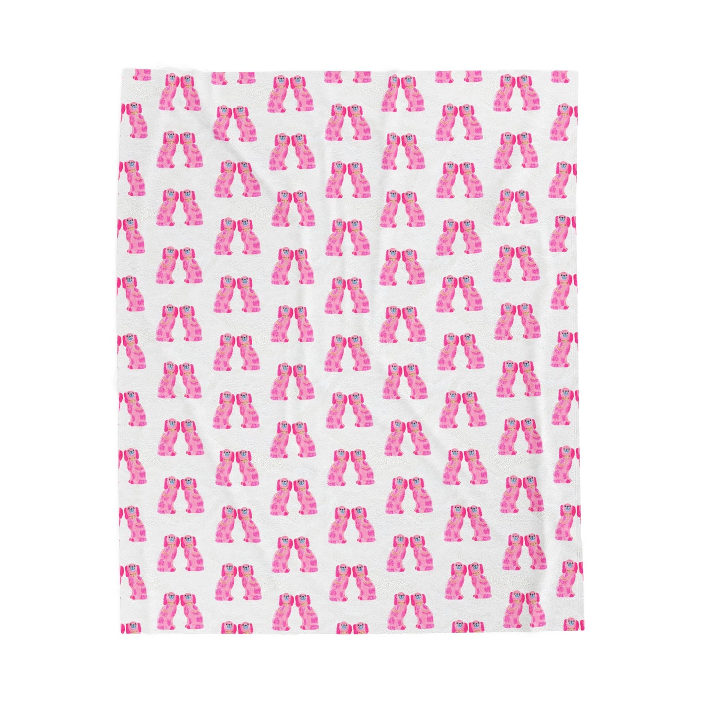 Pink Staffies Plush Blanket