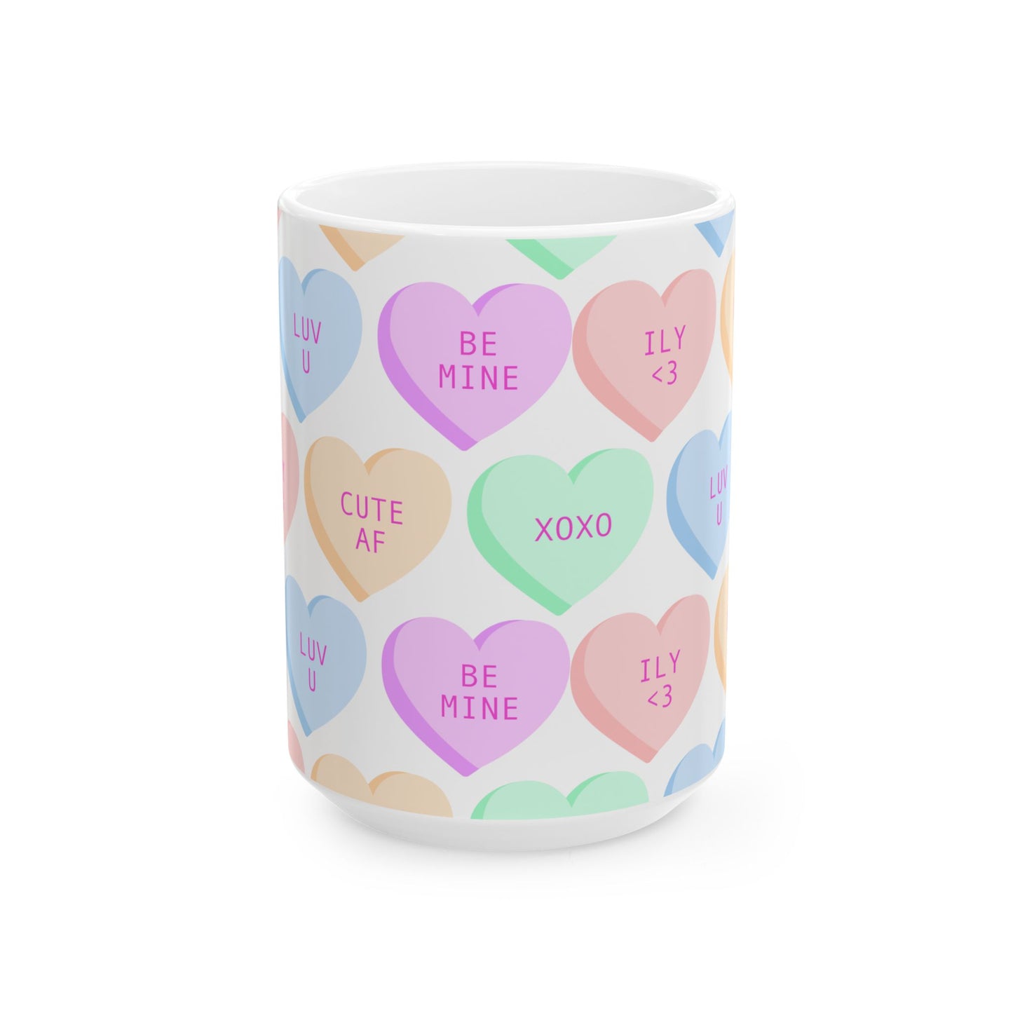 Valentine's Day Heart Ceramic Mug - Cute Love Gifts, Coffee Cup, Heart Mug, Romantic Drinkware, Personalized Mug, Sweetheart Present