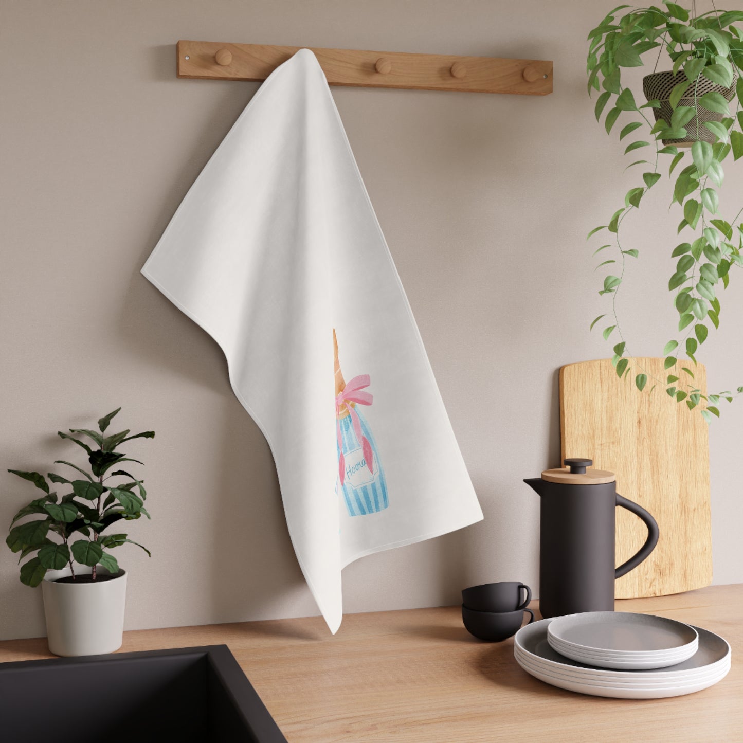 Champs Tea Towel Funny Hostess Gift