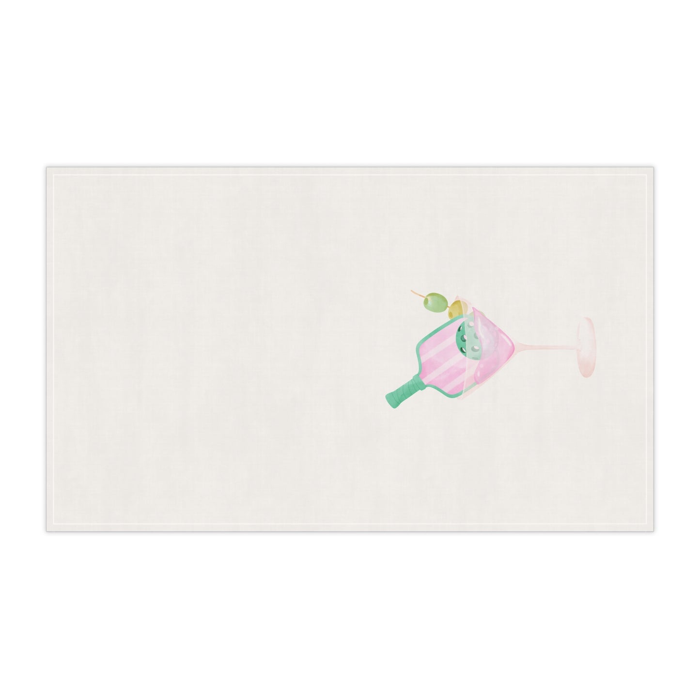 Pickleball Martini Tea Towel Funny Hostess Gift