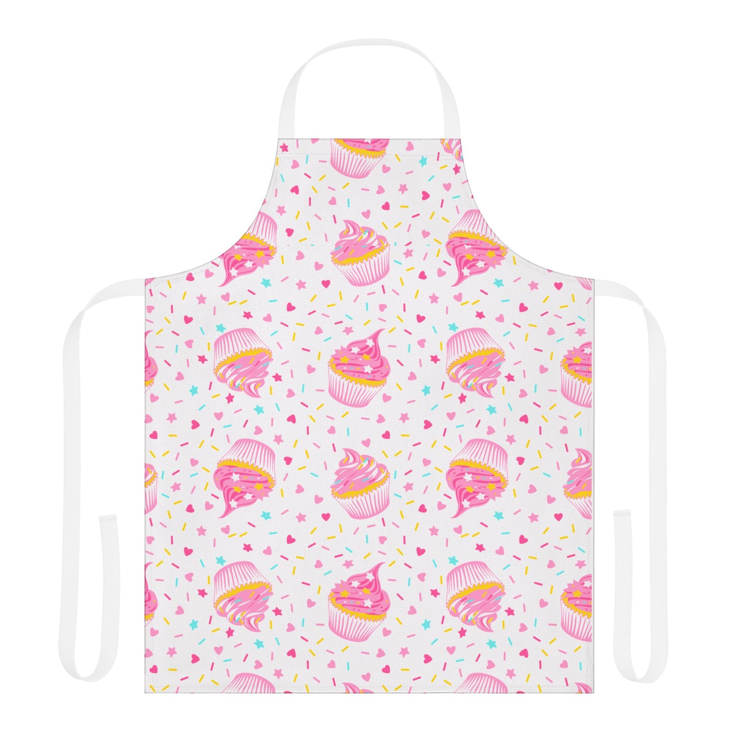 Pink Confetti Cupcake Retro Kitchen Apron