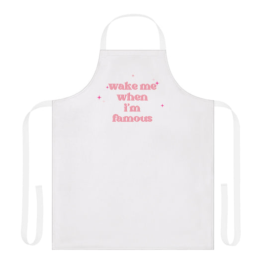 Wake Me When I'm Famous Pastel Retro Kitchen Apron
