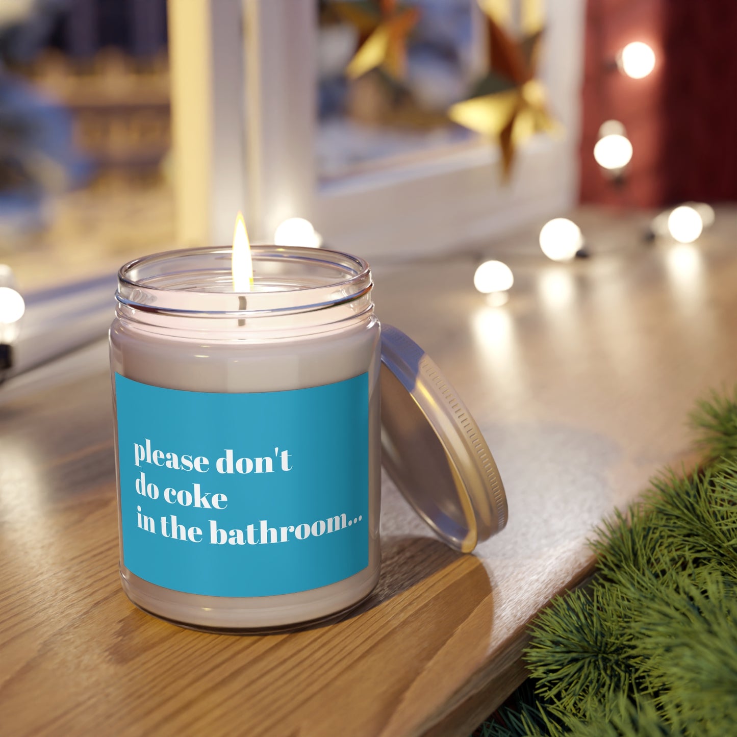 Please Don't Do Coke In The Bathroom Funny Friendship Candle Gift Best Friend Long Distance Gift Gag Gift Premium Coconut Soy Candle