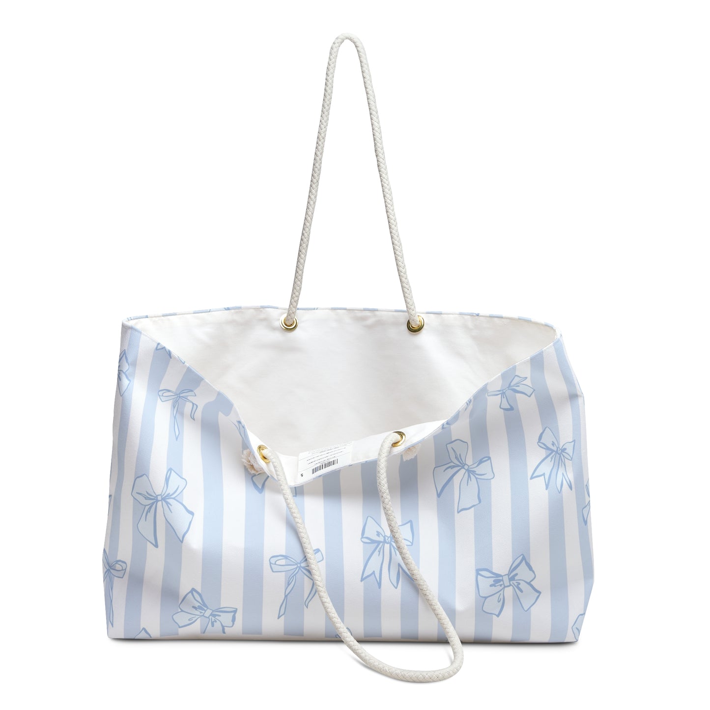 Baby Blue Coquette Bow Weekender Travel Tote Bag Diaper Bag Baby Bag Pickleball Bag Travel Gift