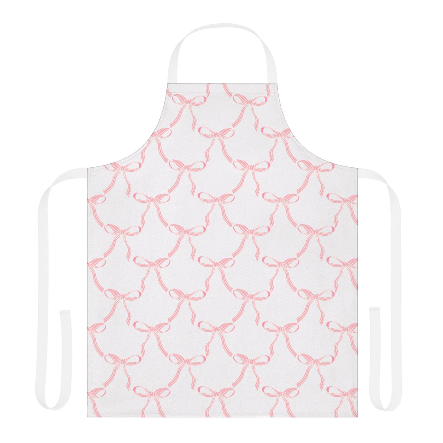 Pink Pastel Bow Retro Kitchen Apron