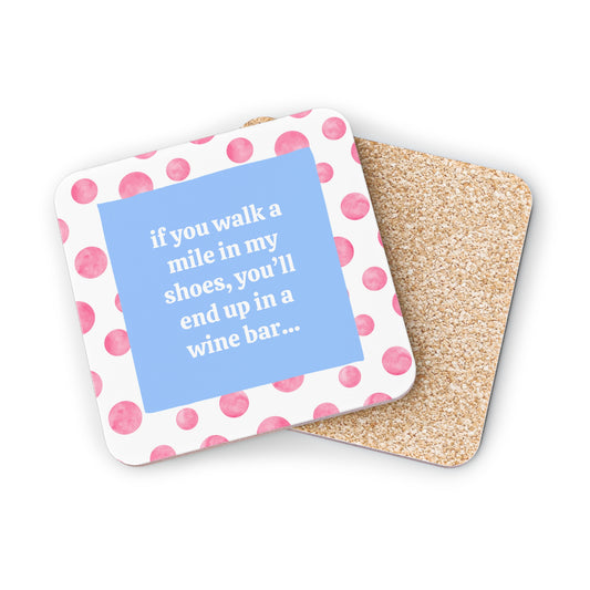 Wine Bar Preppy Coasters - Fun Drinkware Accessories for Parties, Home Bars, Holiday Decor, Gift Ideas