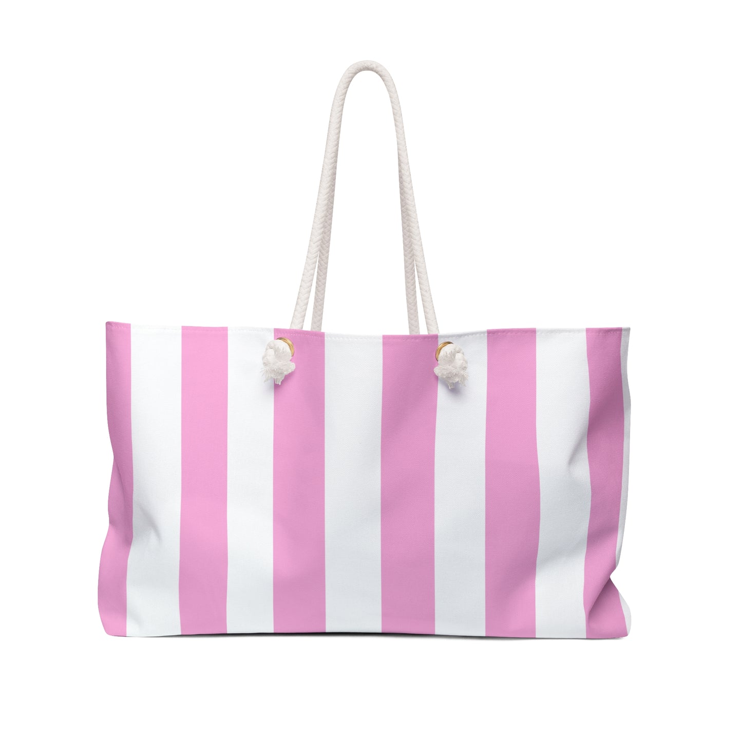 Preppy Pink Cabana Stripe Weekender Travel Tote Bag Baby Diaper Bag Pickleball Bag