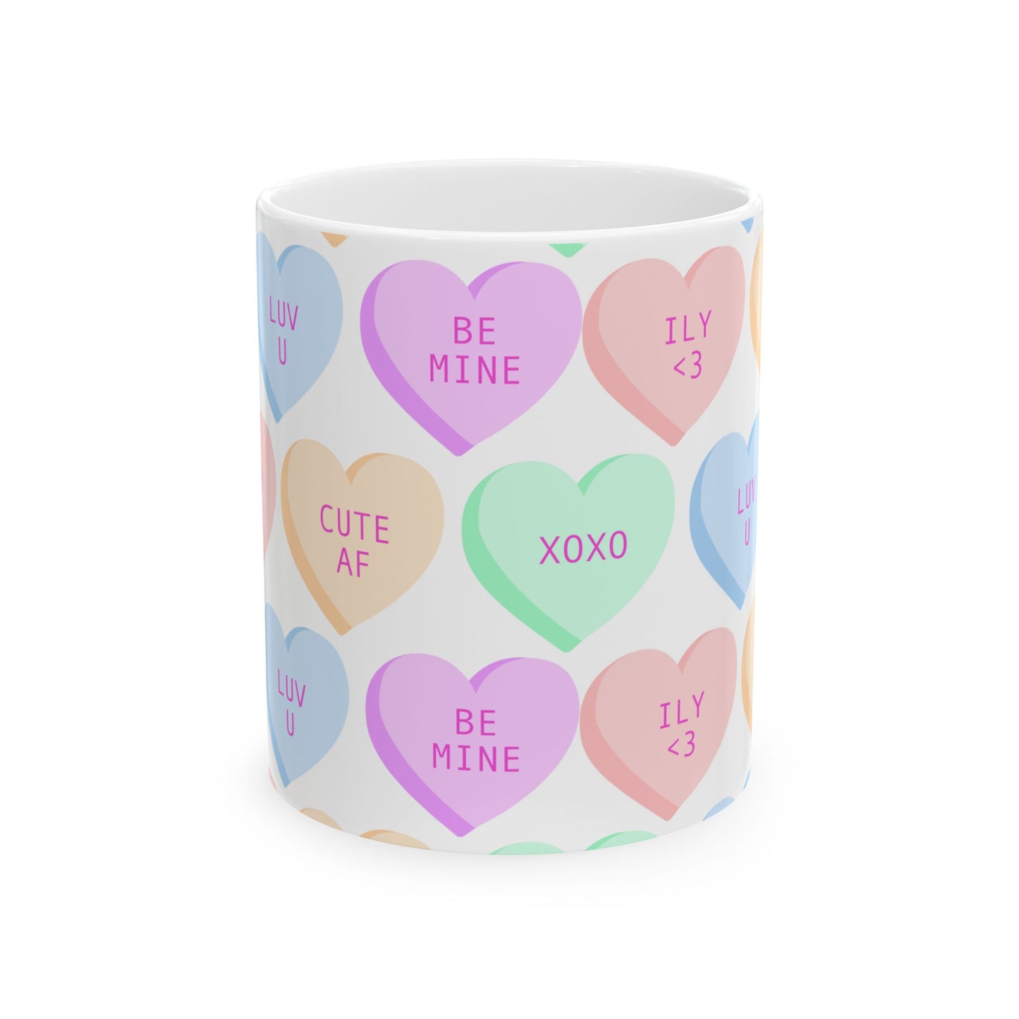 Valentine's Day Heart Ceramic Mug - Cute Love Gifts, Coffee Cup, Heart Mug, Romantic Drinkware, Personalized Mug, Sweetheart Present
