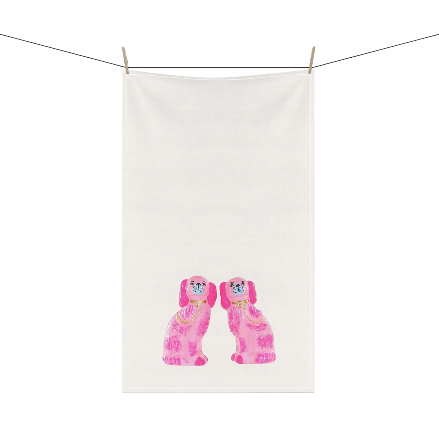 Pink Staffies Kitchen Tea Towel Funny Kitchen Towel Hostess Gift