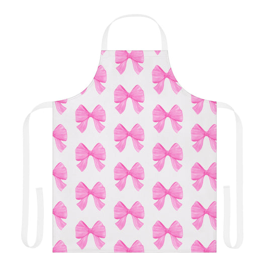Pink Bow Pastel Retro Kitchen Apron
