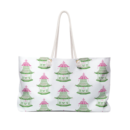 Pink Pagoda Weekender Bag