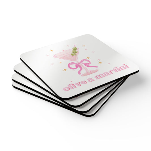 Preppy Christmas Cocktail Coasters | Vibrant, bold, colourful mug placemats | Bar decor, accessories |Swirly coffee, tea, mug coasters