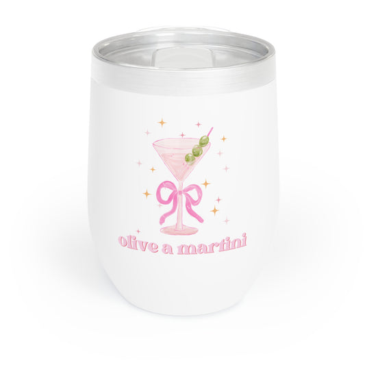 Boozy Martini Chill Wine Tumbler Best Friend Gift Preppy Christmas Gift Funny Cocktail Wine Glass