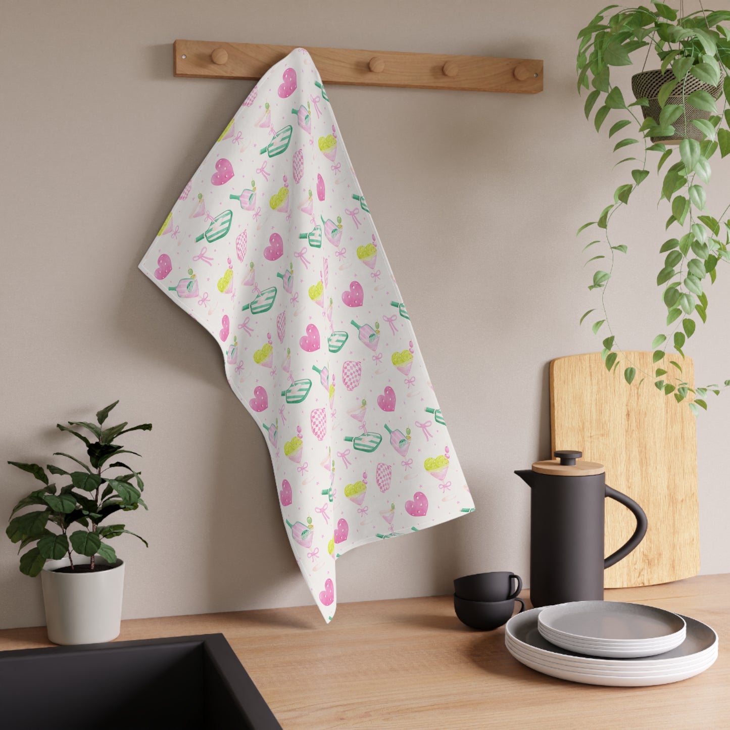 Pickleballer Tea Tea Towel Funny Hostess Gift