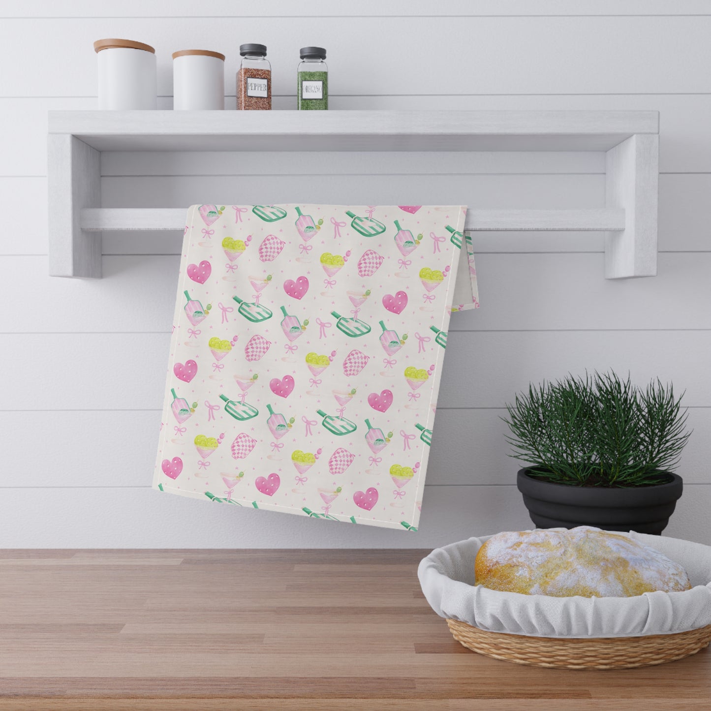 Pickleballer Tea Tea Towel Funny Hostess Gift