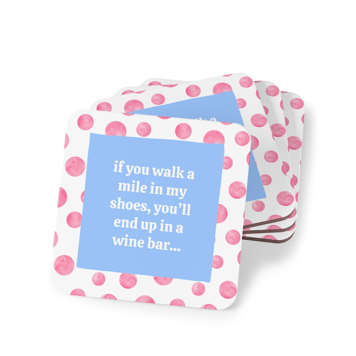Wine Bar Preppy Coasters - Fun Drinkware Accessories for Parties, Home Bars, Holiday Decor, Gift Ideas