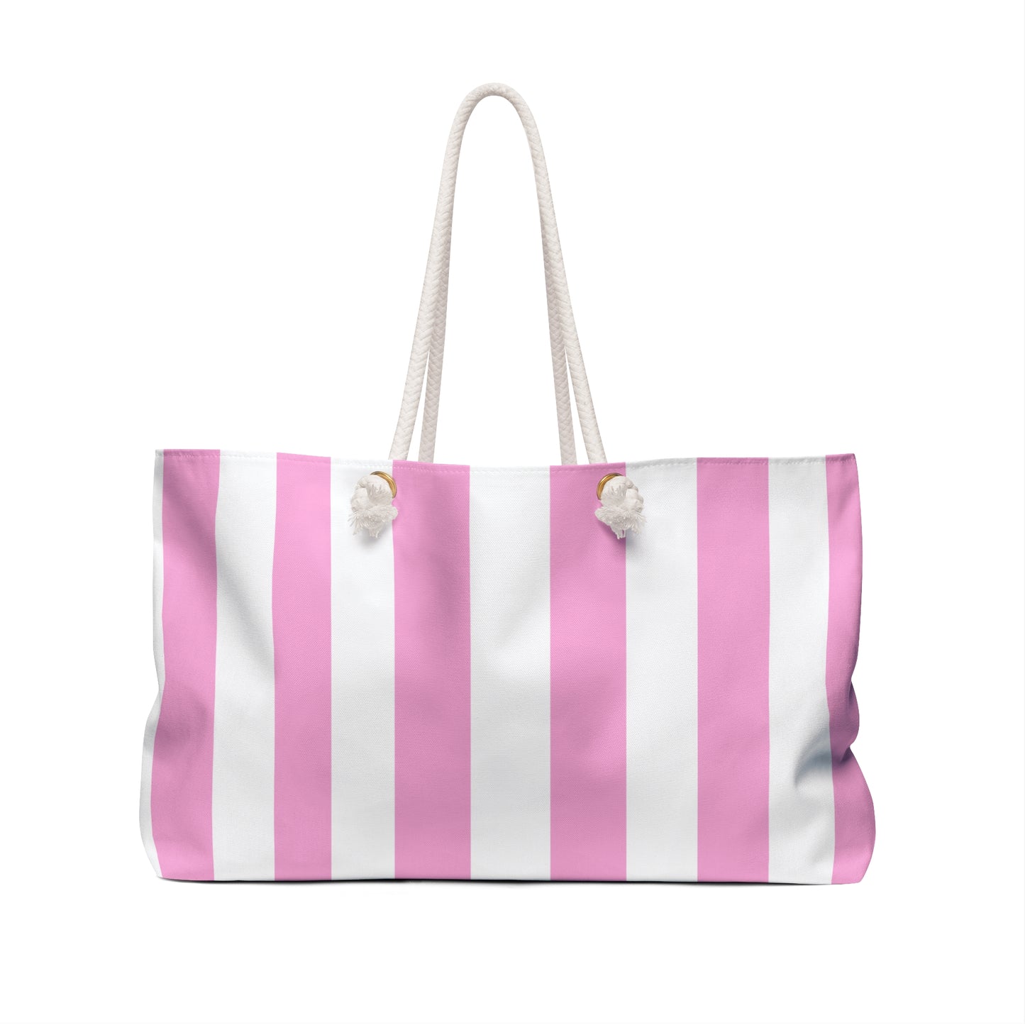 Preppy Pink Cabana Stripe Weekender Travel Tote Bag Baby Diaper Bag Pickleball Bag