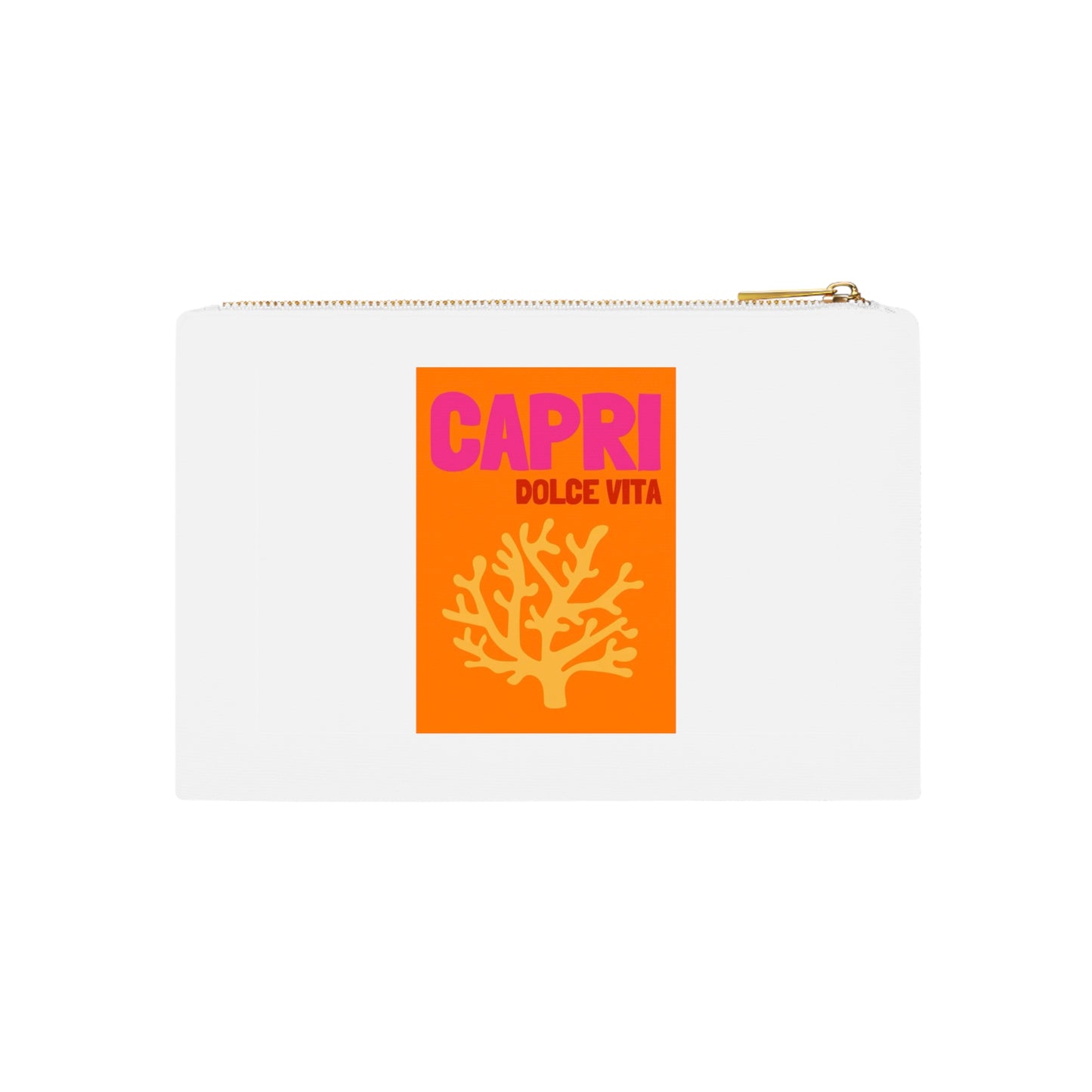 Capri Island Preppy Cosmetic Makeup Tote Hand Bag