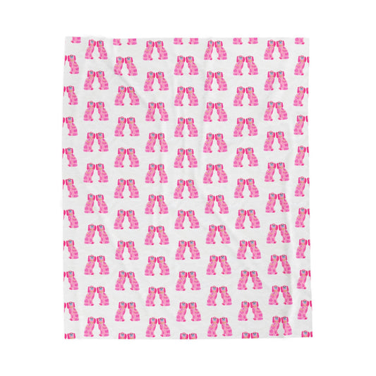 Pink Staffies Plush Blanket