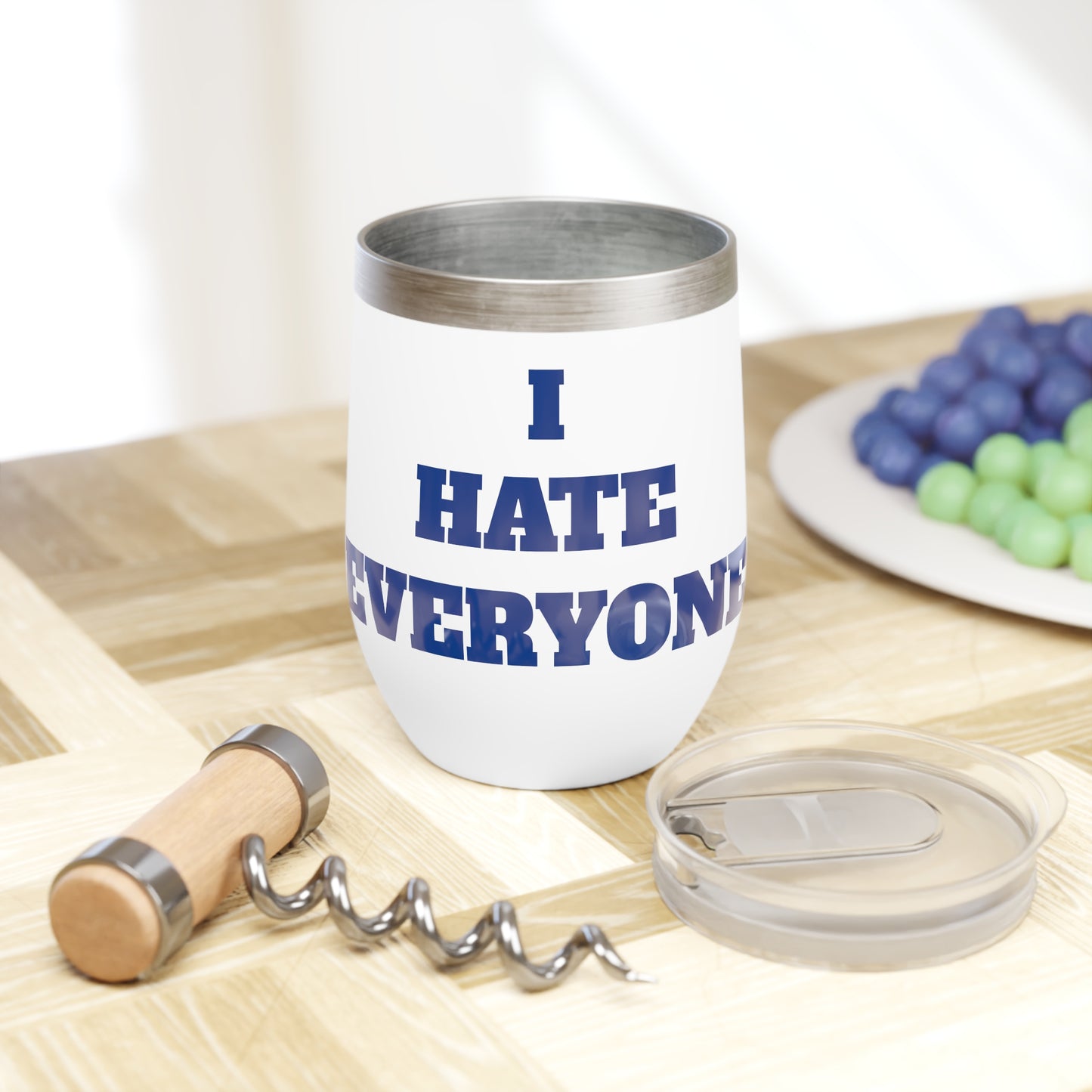 I Hate Everyone Chill Wine Tumbler Funny Hostess Christmas Gift