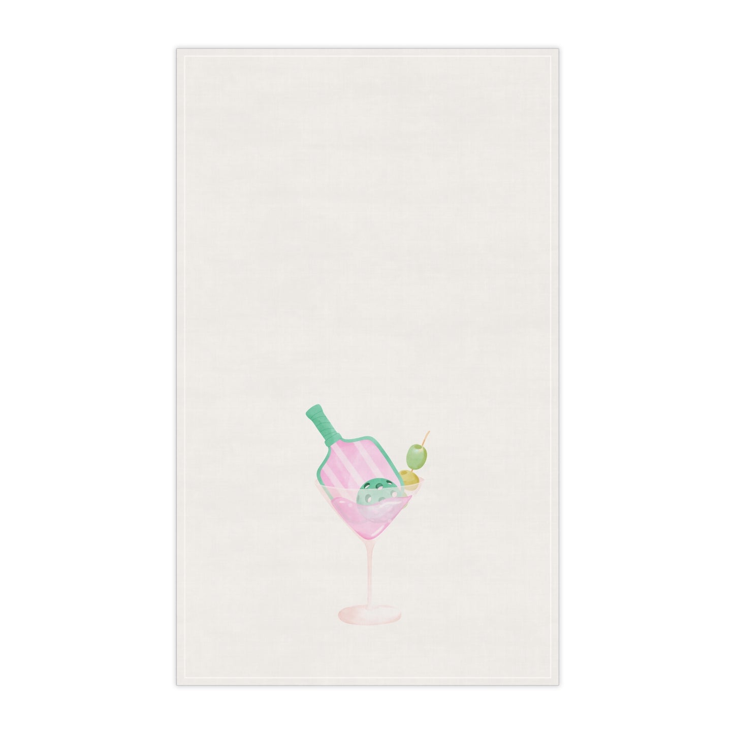 Pickleball Martini Tea Towel Funny Hostess Gift
