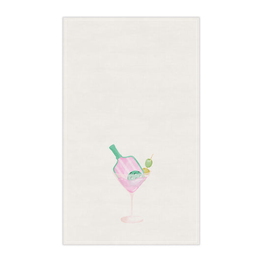 Pickleball Martini Tea Towel Funny Hostess Gift