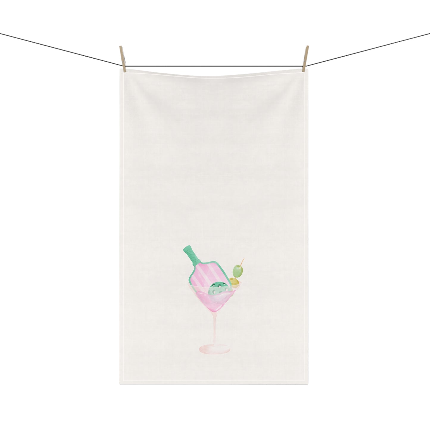 Pickleball Martini Tea Towel Funny Hostess Gift