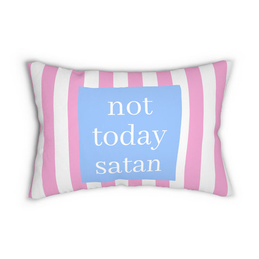 Not Today Lumbar Pillow with Fun Quote, Decorative Cushion for Home, Dining Room Decor, Unique Preppy Home Accent