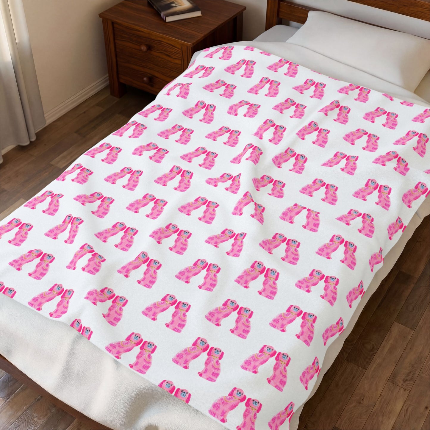 Pink Staffies Plush Blanket