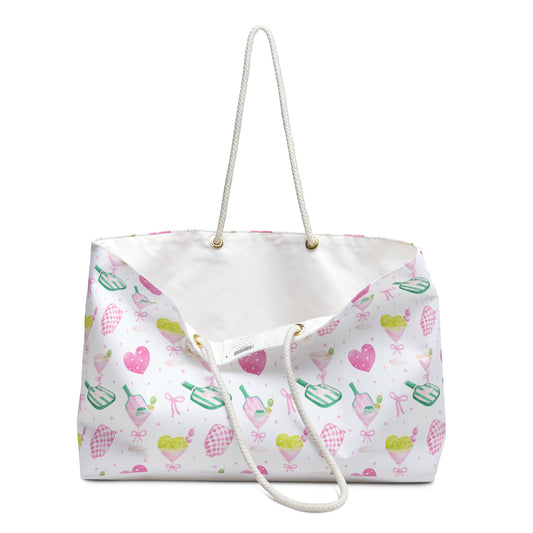 Pickleballer Weekender Travel Tote Bag