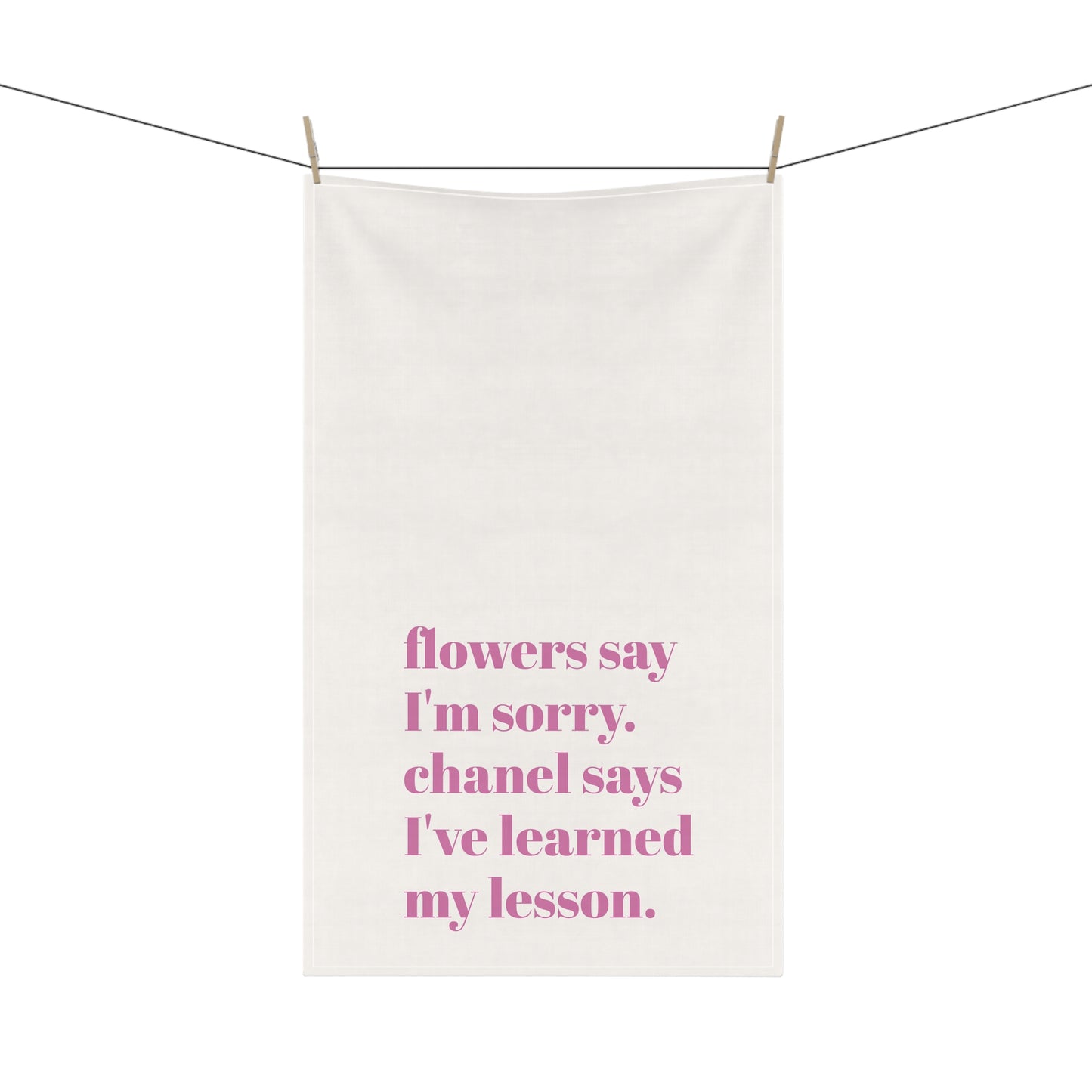Flowers Tea Towel Funny Hostess Gift