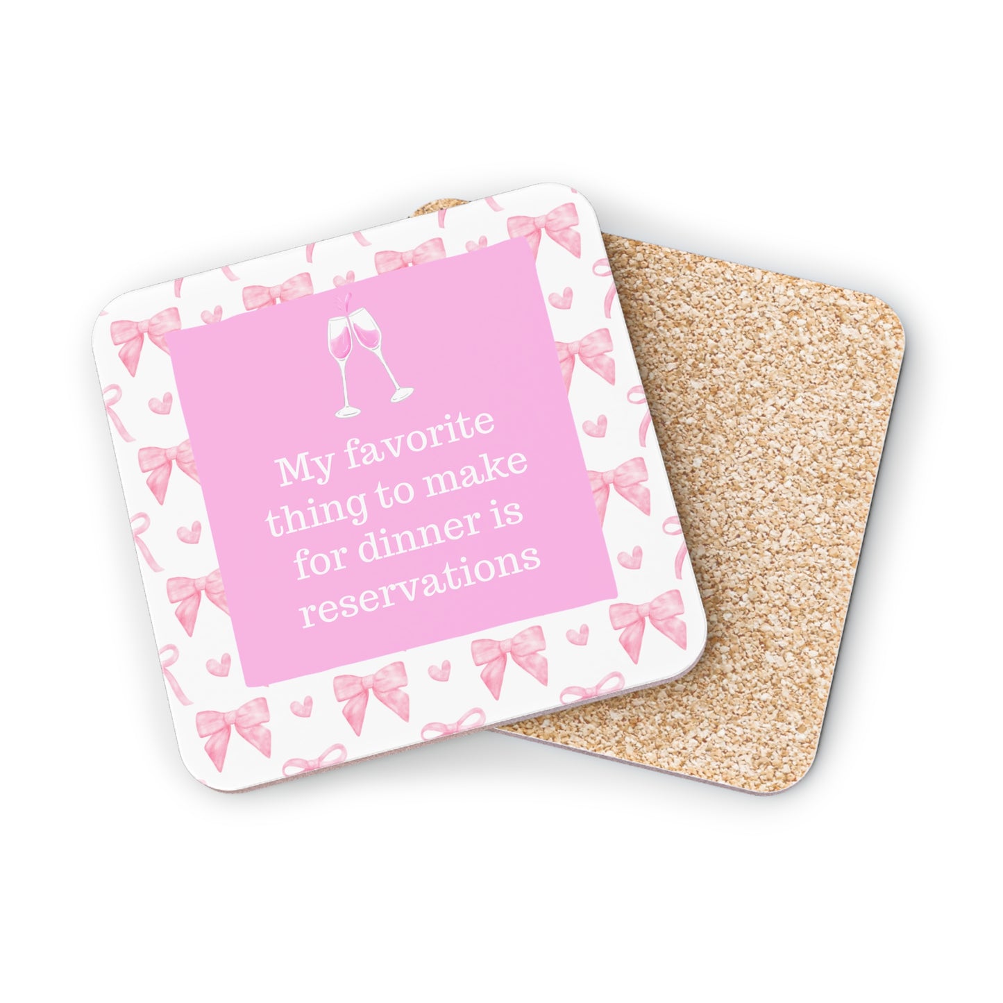 Reservations Cocktails Coasters - Fun Drinkware Accessories for Parties, Home Bars, Holiday Decor, Gift Ideas
