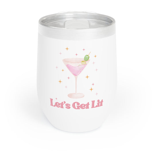 Boozy Martini Chill Wine Tumbler Best Friend Gift Preppy Christmas Gift Funny Cocktail Wine Glass