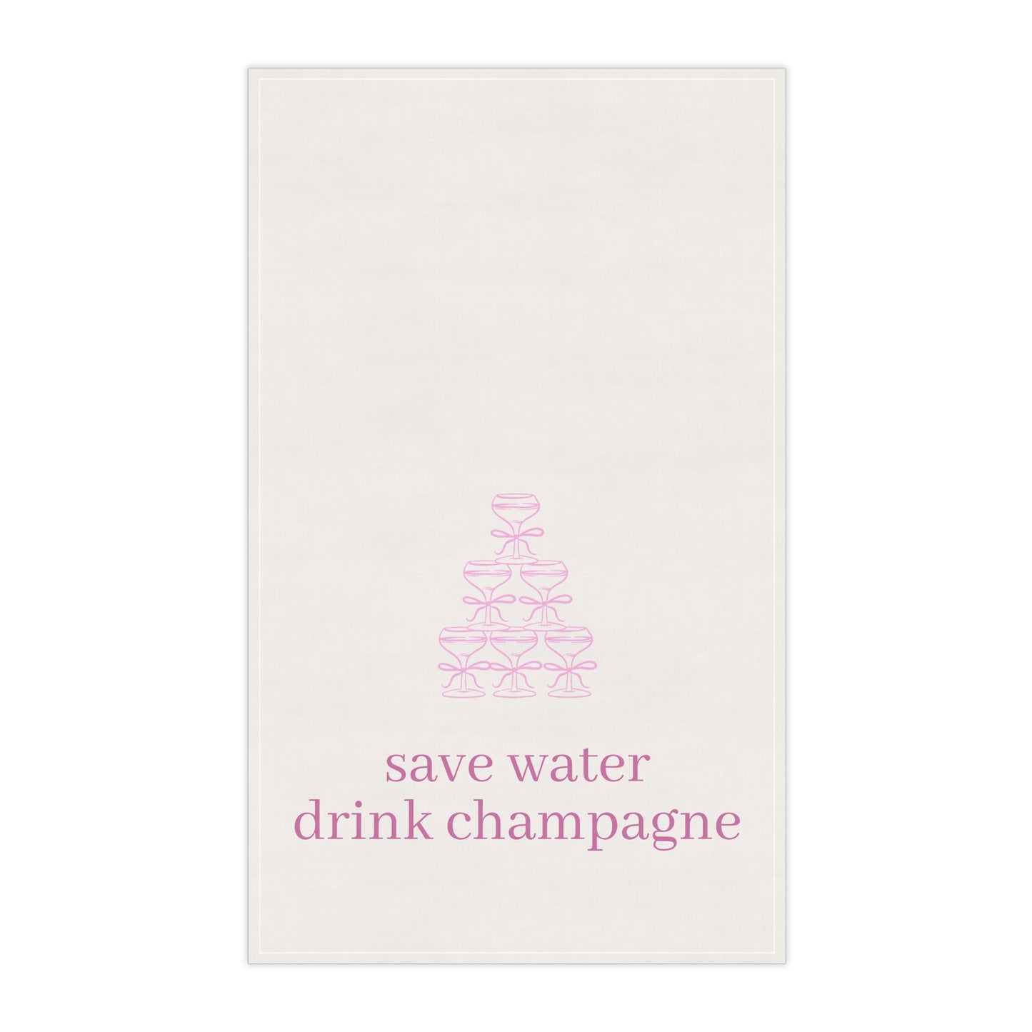 Save Water Drink Champagne Kitchen Tea Towel Funny Hostess Party Gift